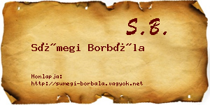 Sümegi Borbála névjegykártya