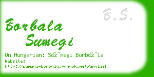 borbala sumegi business card